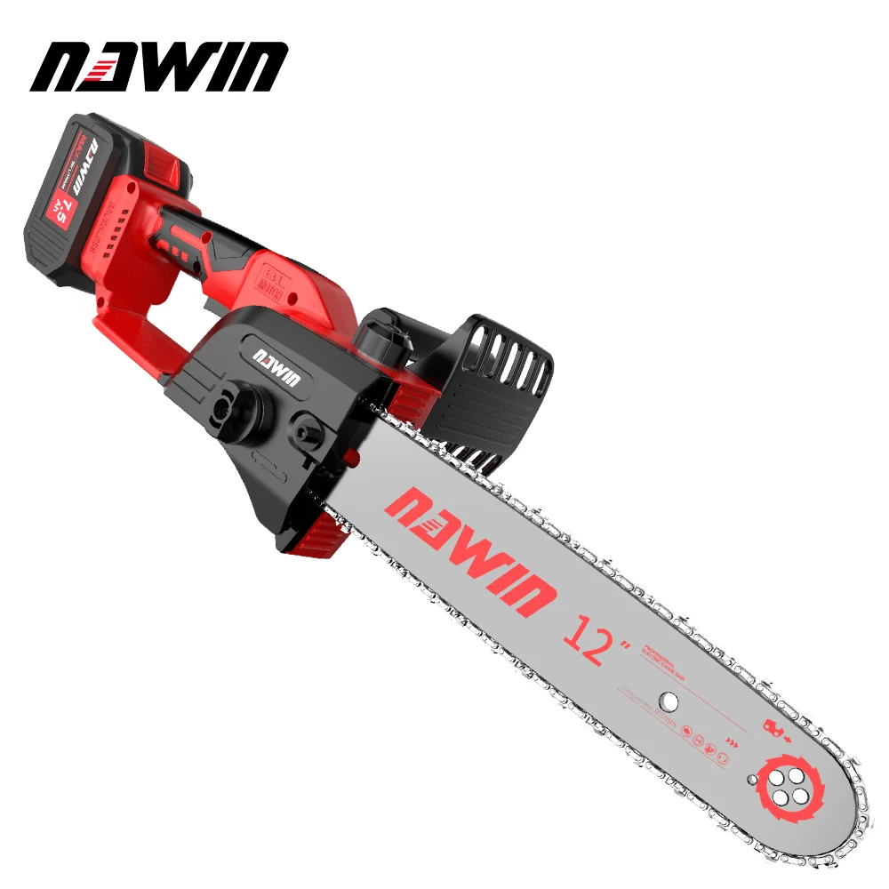 NAWIN Industrial Electric Chain Saw Hand Held Tool 12/16\'\' Powerful Motivation Outdoor logging Install Without Battery