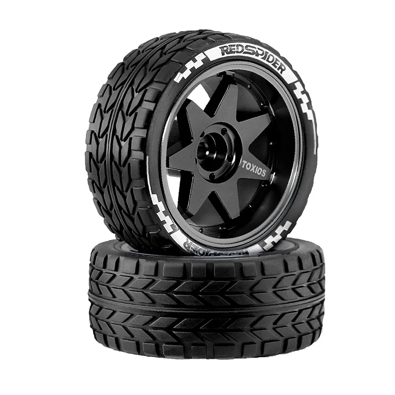 4pcs 65mm RC Car Tires with Metal Rims for TT01 TT02 TT02B TA06 XV01 XV02 PTG-2, 1/10 Racing Car Upgrade Parts A ✅