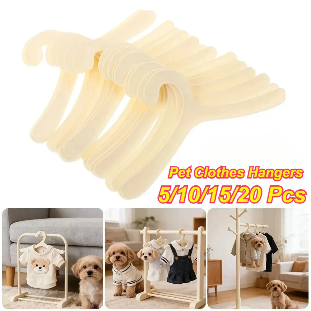 5/10/15/20pcs Pet Clothes hand towel holder Racks Durable Portable Puppy Clothing Hanger Organize Dog Clothing Dry Hanger