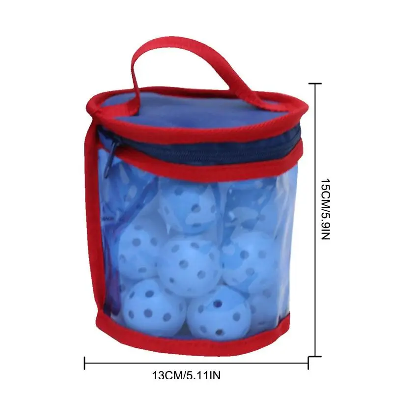 Golf Ball Pouch Portable Golf Storage Bag Washable Golf Ball Bag With Zipper Golf Ball Organizer Table Tennis Storage Bag