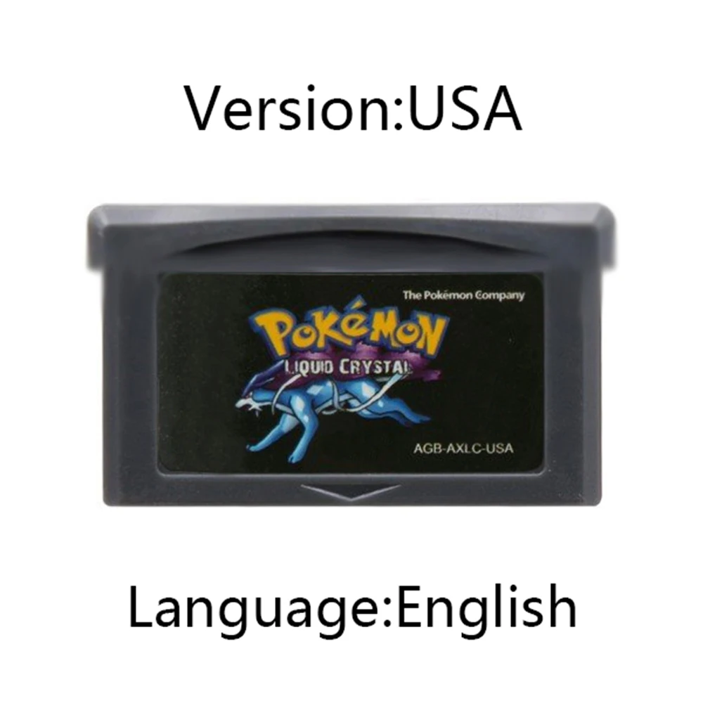 GBA Pokemon Series Game Cartridge Silver Rival Rom Hack 32 Bit Video Game Console Collection Card image 3