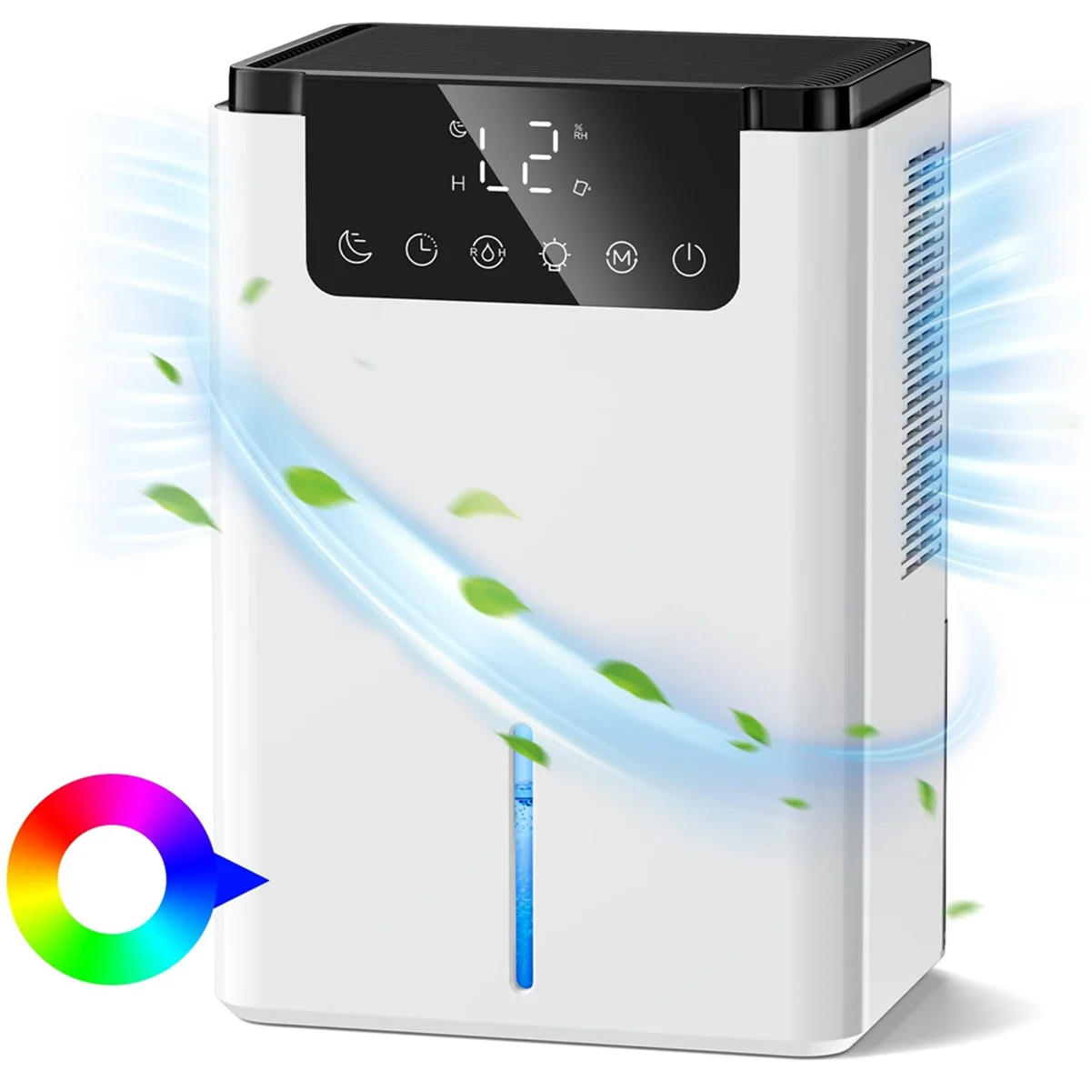 Electric Dehumidifier, 2.2 L Room Dehumidifier, Quiet Dehumidifier with Defrosting & Sleep Mode,Air Purification EU Plug