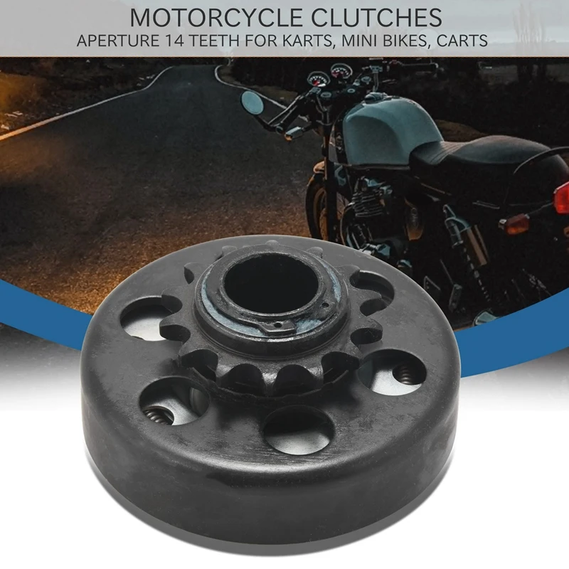 Motorcycle Clutch Centrifugal Clutch 40 / 41 / 420 Chain Clutch 1 Inch Bore 14 Teeth For Go Karts, Mini Bikes, Trolleys