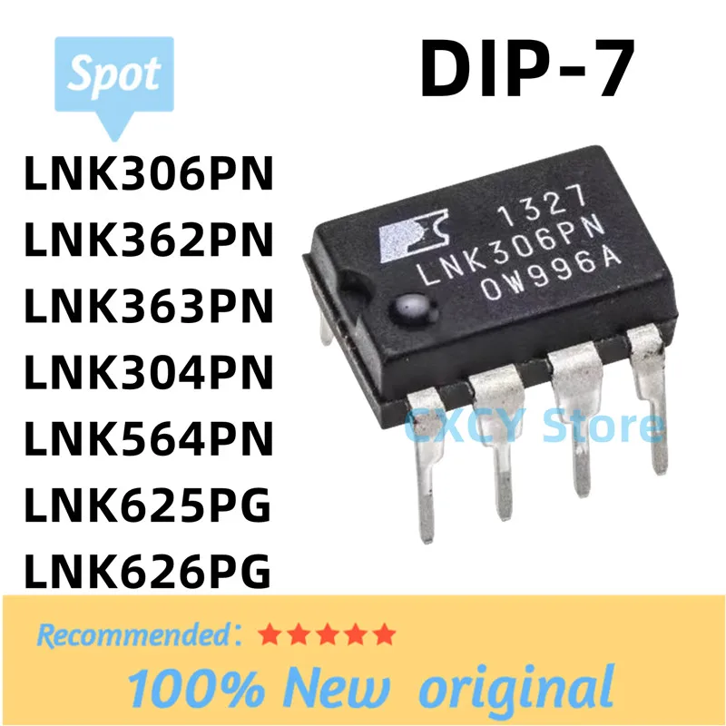 10Pcs 100% baru Chip Chip Chip Chip Chip Chip LNK500PN Chip Chip DIP-7 IC Chip