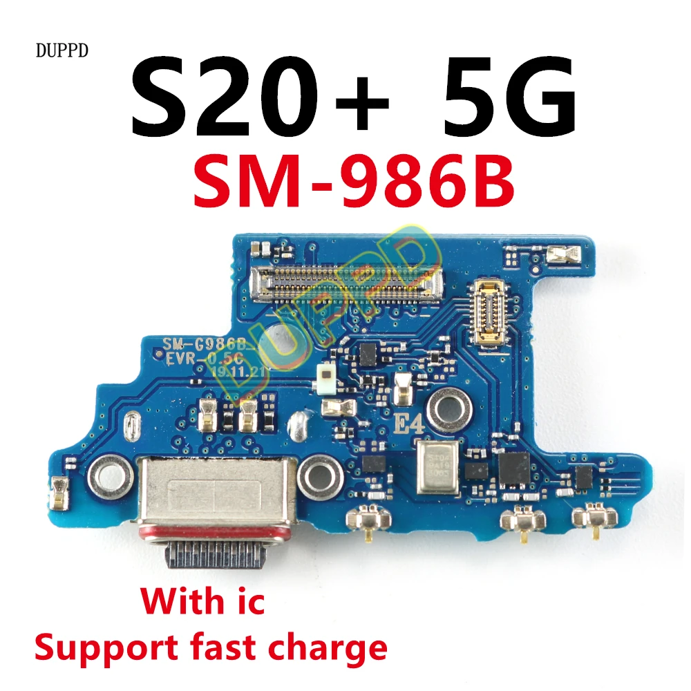 USB شحن ميناء ميكروفون حوض موصل مجلس الكابلات المرنة لسامسونج S20 زائد G986N G986B G986U G986F S20 +