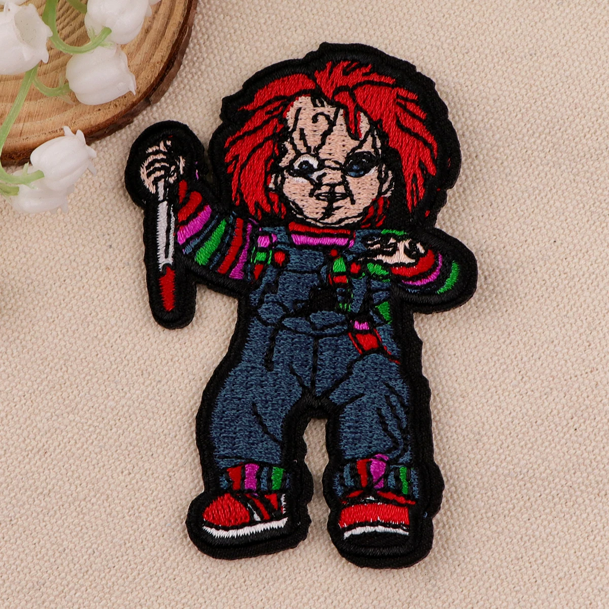 Halloween Horror Movie Embroidered Patches DIY Iron On Patches For Clothing Jacket Backpack Badge Costume Accessories Halloween view 3