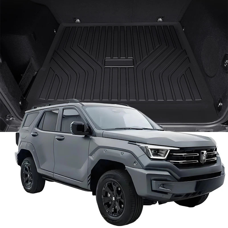 Upgrade TPE Car Rear Trunk Mats Storage Pads Cargo Tray Dustproof Waterproof Protecion Cushion For WEY 400 hi4T 2023-2025