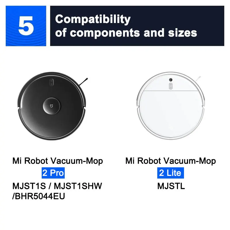 For Xiaomi Mi Robot Vacuum-Mop 2 Pro/Lite MJST1SHW MJSTL Hepa Filter Mop Cloth Main Side Brush Mijia Vacuum Cleaner Accessories