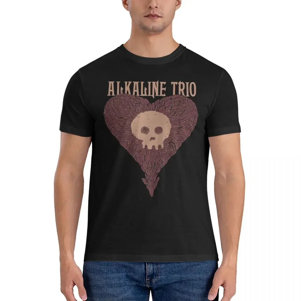 Rock Punk Band Logo Vintage 100% Cotton Tee  Short Sleeve Alkaline Trio T  O Neck Clothing Printing Men's T-Shirts 2024