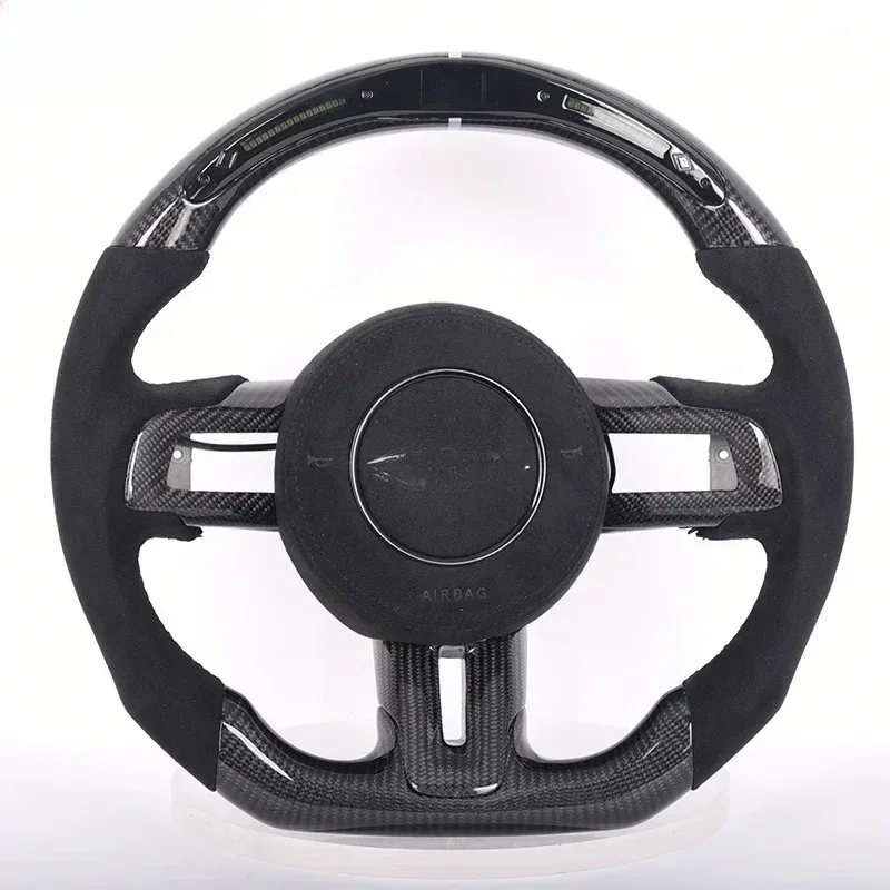

smart led custom alcantar Carbon Fiber Steering Wheel for Mustang