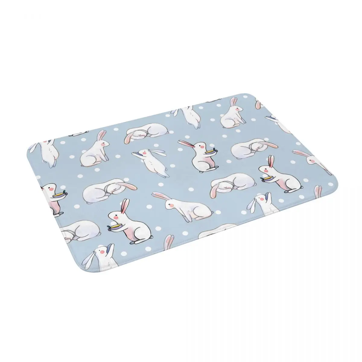 Watercolor Rabbits Versatile Floor Mat High-Quality Doormat Anti-Slip Washable Mats for Home Outdoor Office Use 40cmx60cm