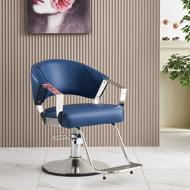 

Vintage Barber Chair Shampoo Hair Professional Manicure Cut Reclining Salon Chairs Barbing Stylist Luxury Makeup Hairdresser Red