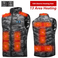 Heating Vest Smart Warmth Unisex Cotton Camouflage Leisure Wear USB Charging Heating Casual Clothes Trendy Motorcycle Rider Vest