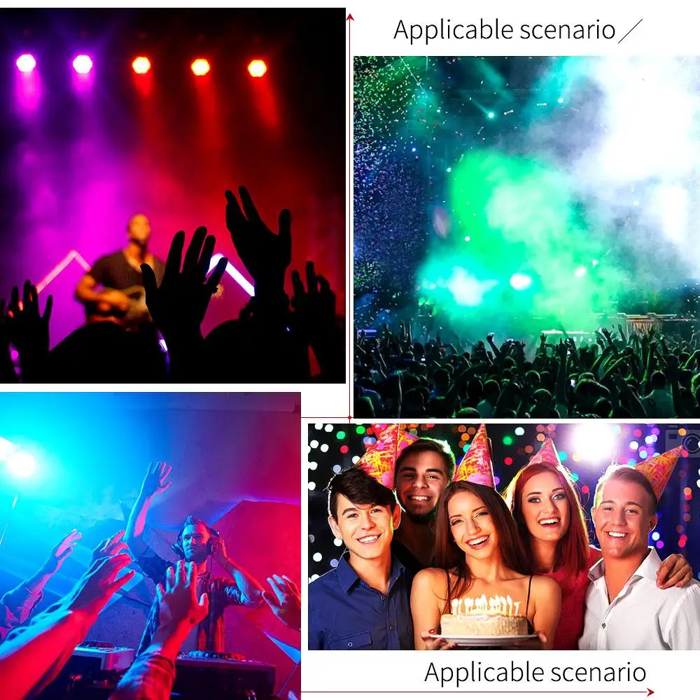 78 Led RGBW Stage Light DMX Control Par Light DJ Disco Strobe Lights Effect Lighting for Bar KTV Party Holiday Pub Wedding Show