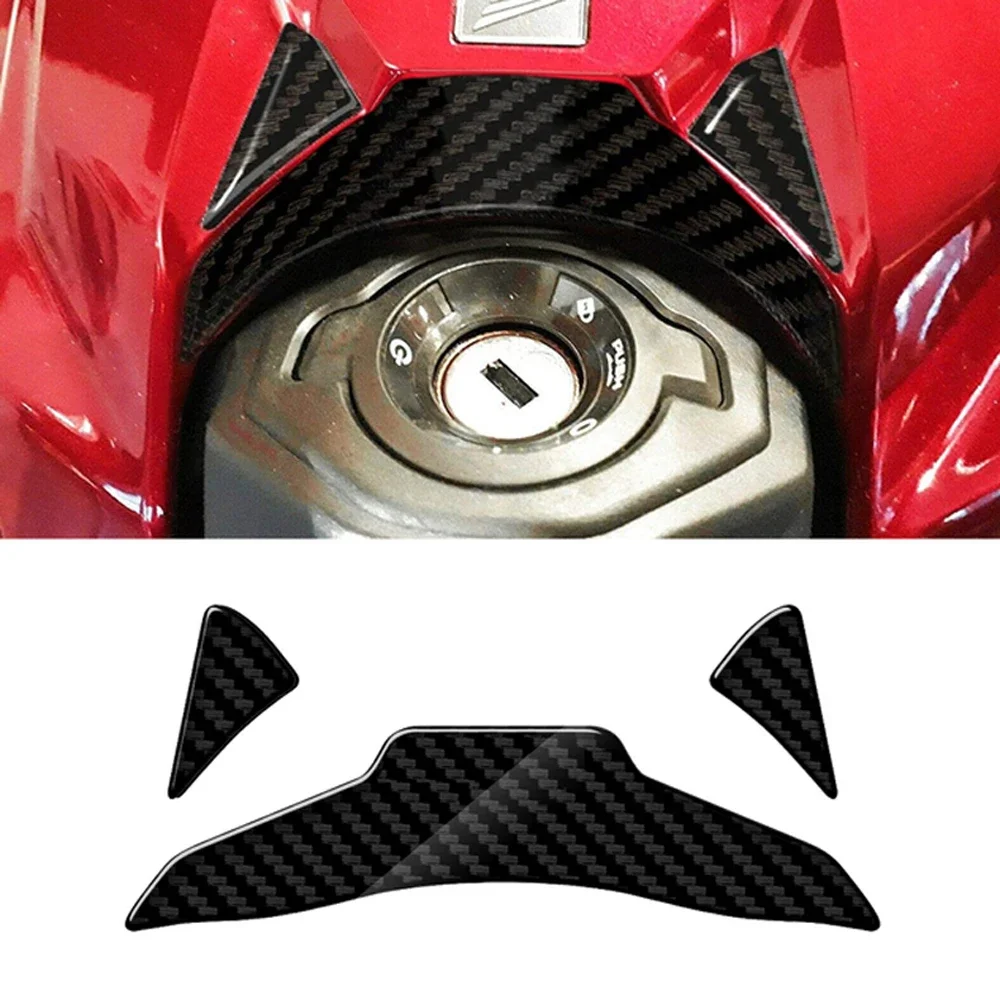 For Honda CBR650R 2019-2022 3D Carbon-look Triple Yoke Defender Sticker Side Tank Pad Protection