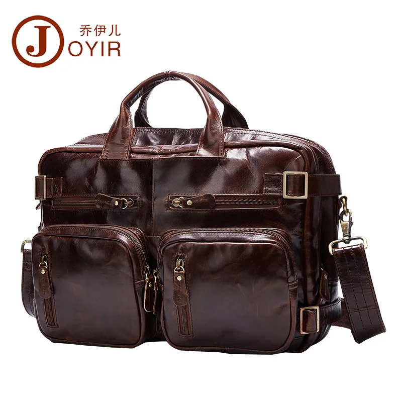 

Multi-Functional Travel Backpack Portable Briefcase Men's 15.6-Inch Briefcase Men's Real-Leather Bag Backpack Wholesale