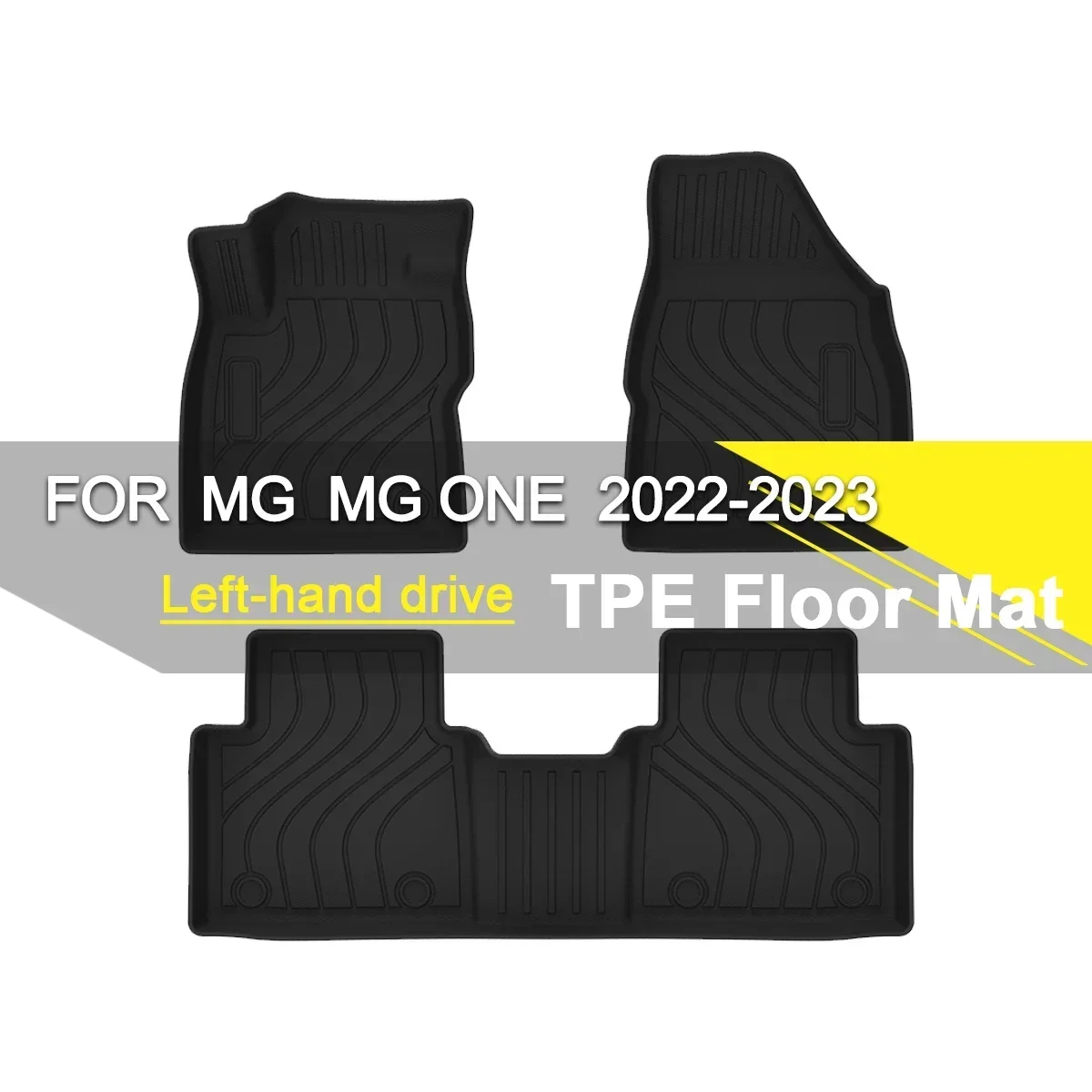 Car Floor Mat TPE Rubber Waterproof Non-Slip Fully Surrounded Refit Left Hand Drive Car Accessories for MG MG ONE 2022-2023