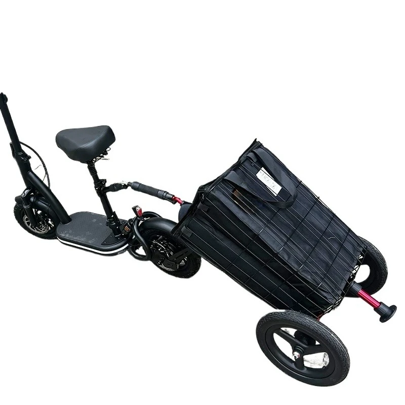 Silent Tires Bike Trailer Rear Mounted  Frame Large Storage for Campsite Vehicle Hiking Equipment All-Terrain Cargo Carrier