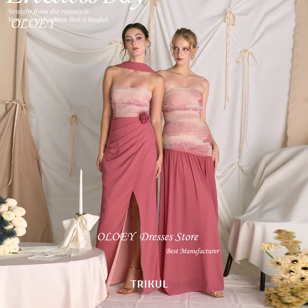 

OLOEY Customized Simple Fashion Pleat Ruched Draped Straight Off-shoulder Midi Dresses Bespoke Occasion Dresses Casual A-line