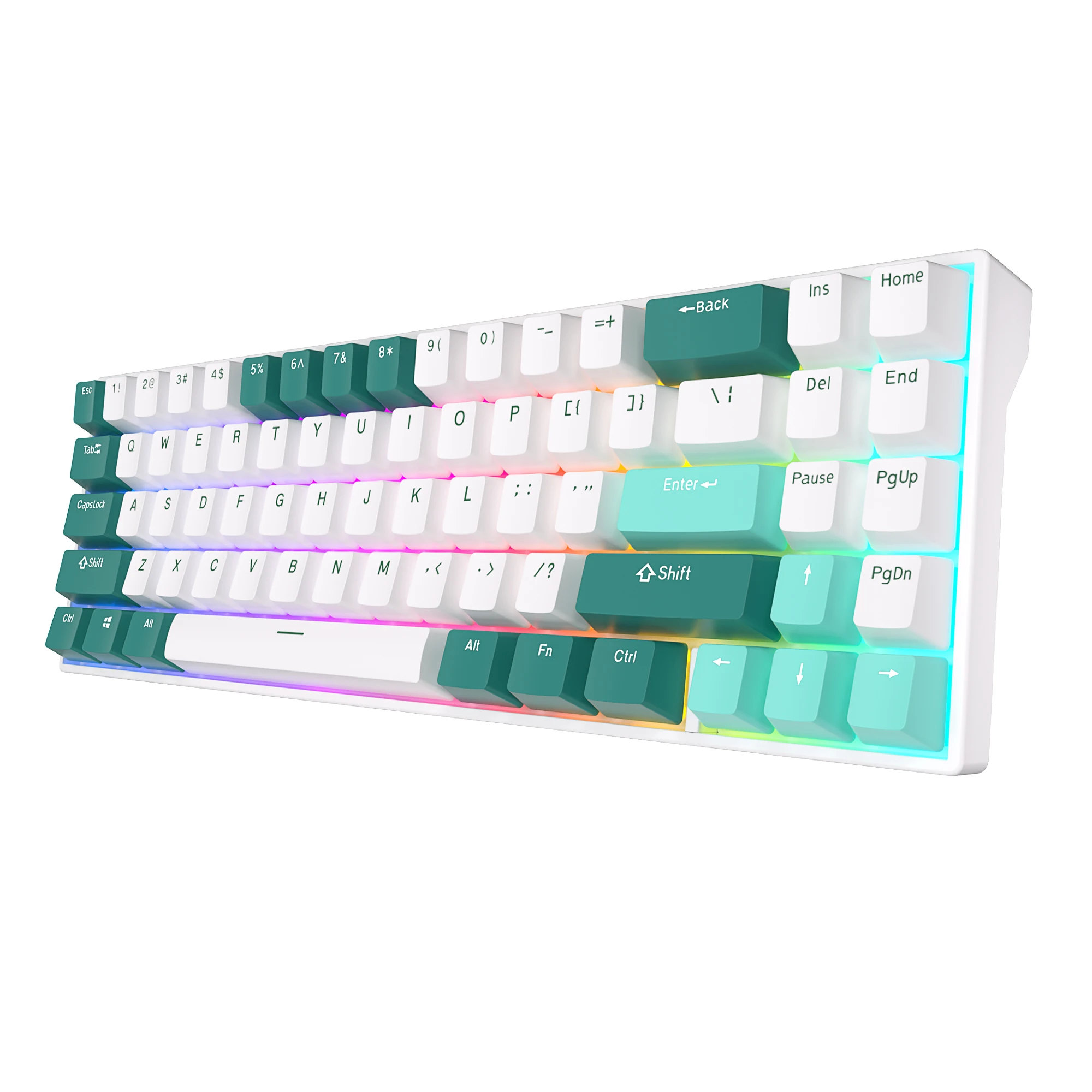 RK ROYAL KLUDGE RK71 Mechanical Keyboard 70% 71 Keys RGB Compact Wired 2.4G Wireless Bluetooth 5.0 Gaming Keyboard for Desktop