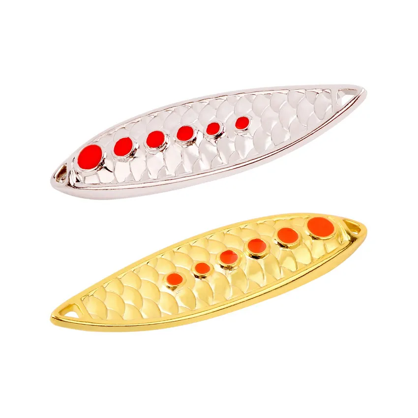 Weights 3g-20g Fishing Spoon Lure Bait Metal Jig Leech Scale Paillette Metal Spoon Artificial Slots Fishing Lures Baits Fish