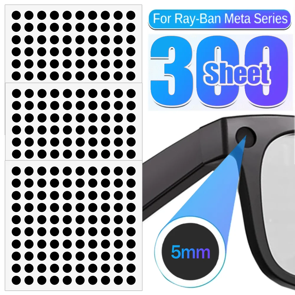 100-300pcs LED Light Blocking Sticker Patch Self Adhesive Shading Dots for Ray-Ban Meta Wayfarer/Skyler/Headliner/Oakley Glasses