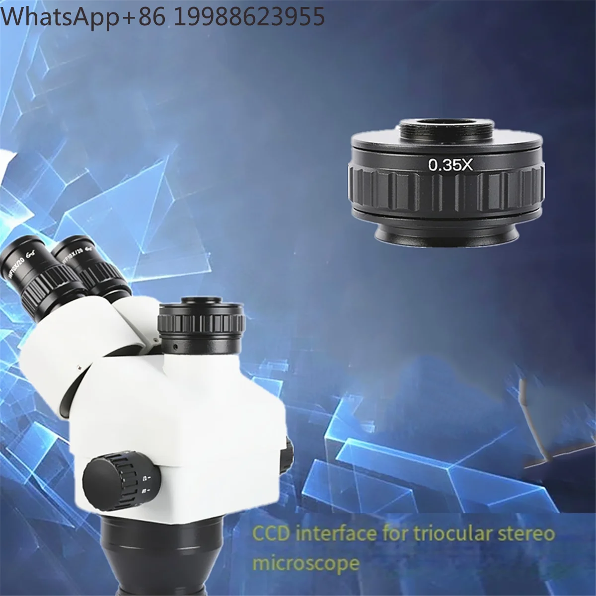 Hot sale C Mount Adapters Lens 0.35X CCD for  Stereo Microscope Camera 38MM Interface Increased Field of Vision