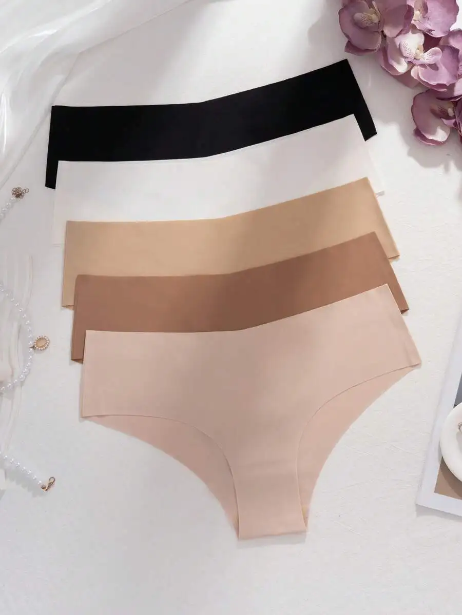 5 Pcs Women Seamless Comfortable Breathable Triangle Panties