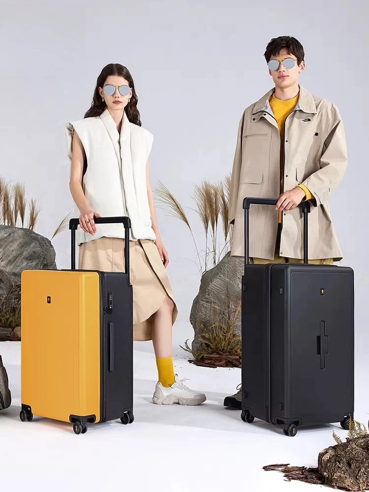 Horizon No. 8 wide trolley suitcase women's large capacity 24-inch trolley case men's 28-inch suitcase contrasting suitcase