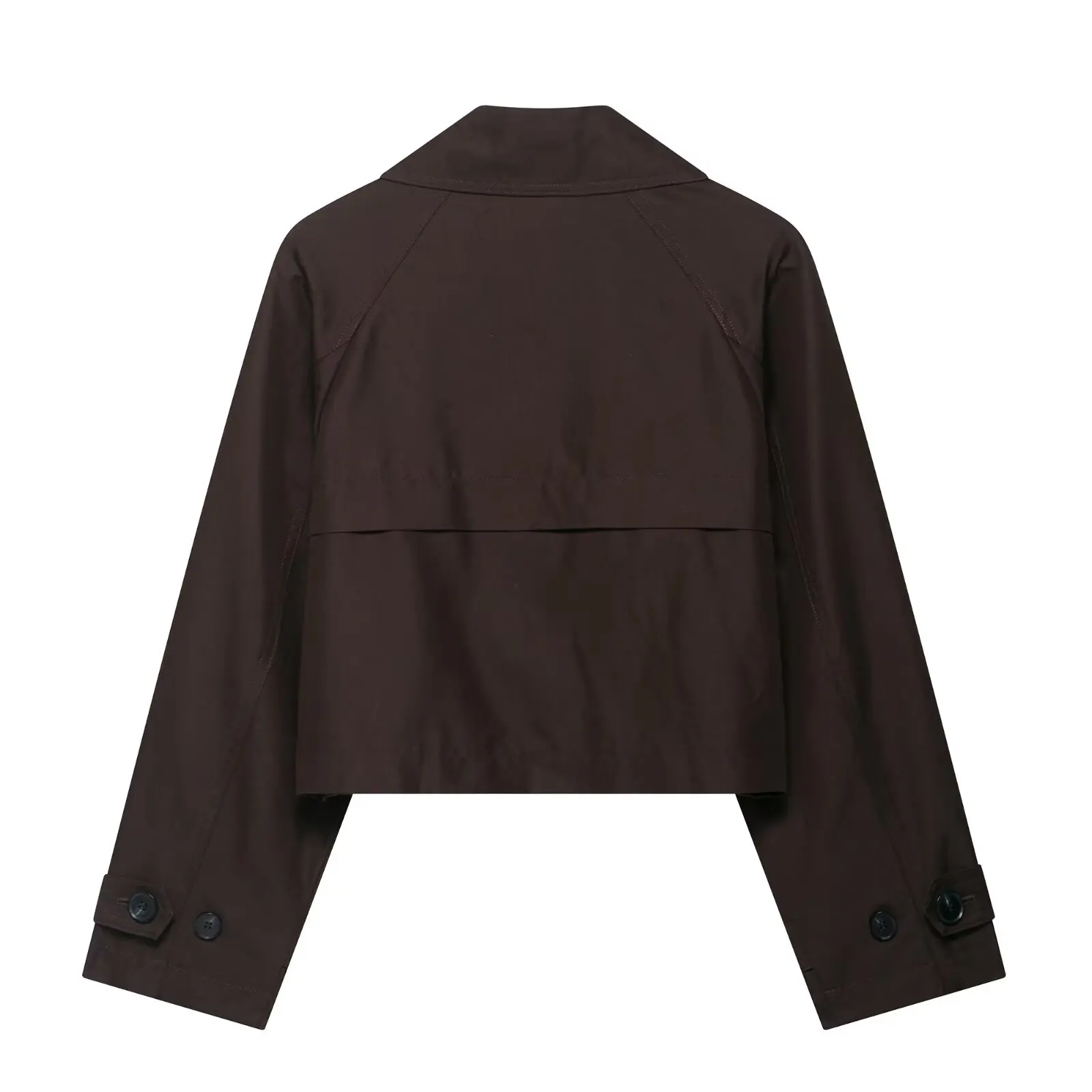 

2025 With Button Long Sleeve Top Solid Cropped Jacket Woman Outwear Trench Coat Women's Cargo Jackets zartins Coat Khaki Jackets