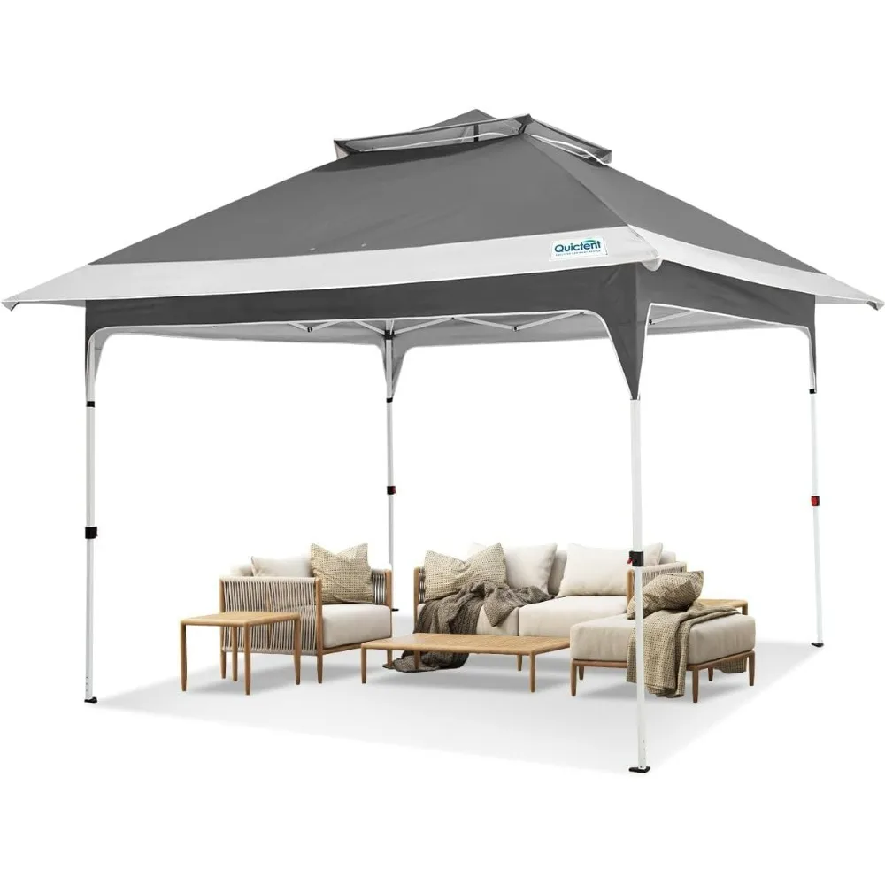 

12'x12' Pop up Gazebo Canopy Tent, One Person Set up Portable Instant Folding Shelter, Outdoor Canopy Tent with Extra Shade for