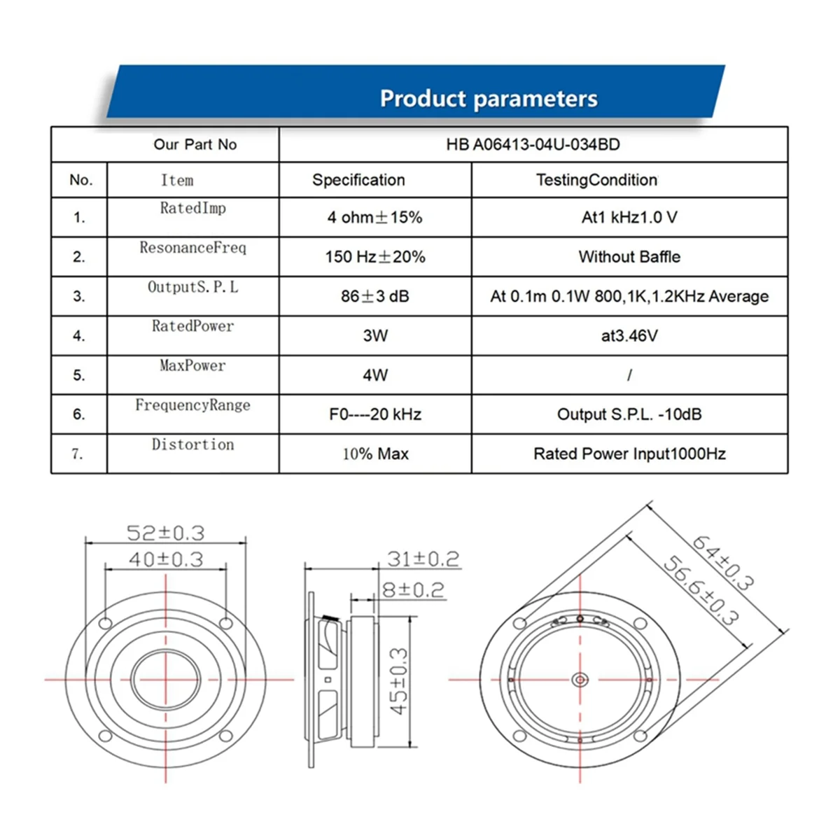 A07I 3W Speaker with Strong 4Ohm Full Frequency Tweeters Loudspeaker Music Theater Loudspeaker