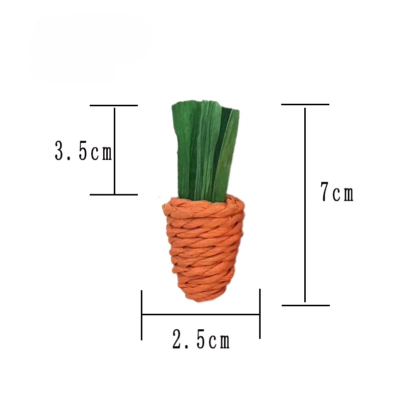 Small Animal Chewing Toys Carrot Eggplant Corn Plant Woven Toy for Rabbit Bunnies Hamster Molars Sticks Pet Toys Pet Accessories