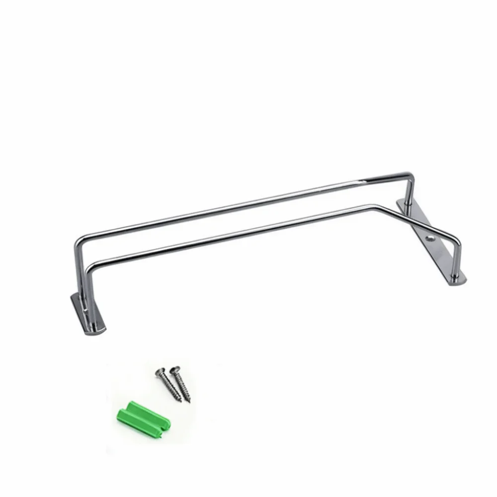 

27/35cm Upside-down Wine Glass Rack 1/2/3 Row Iron Under Cabinet Stemware Holder Sturdy Space Saving Hanging Cup Holder