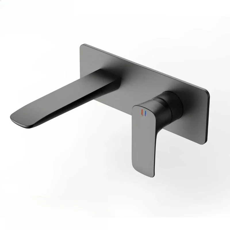 

Guangdong wall-type all-copper household basin hot and cold faucet, hotel wash basin concealed faucet