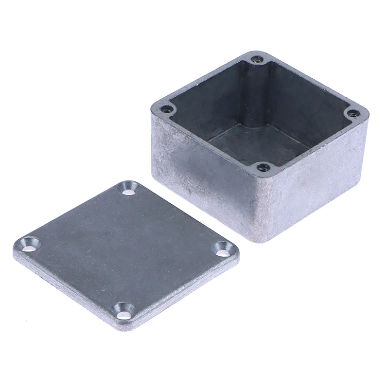 1Pc Silver Aluminium Enclosure Electronic Diecast Stompbox Project Box 1590LB 50*50*3mm.