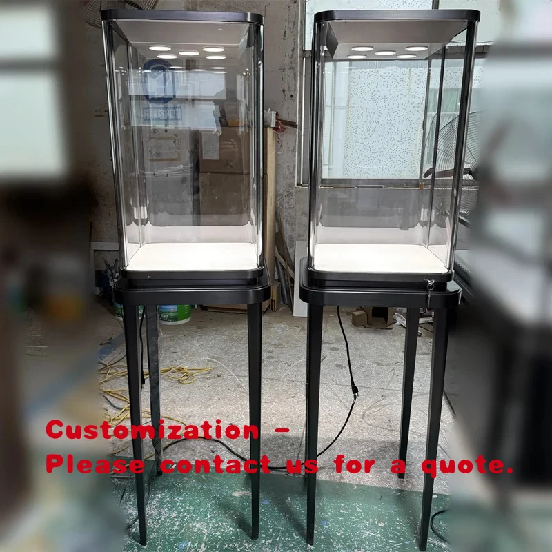 

custom.New Jewelry Store Cabinet Custom Electronic Locks Exquisite Curved Glass Fashion Jewelry Showcase Display
