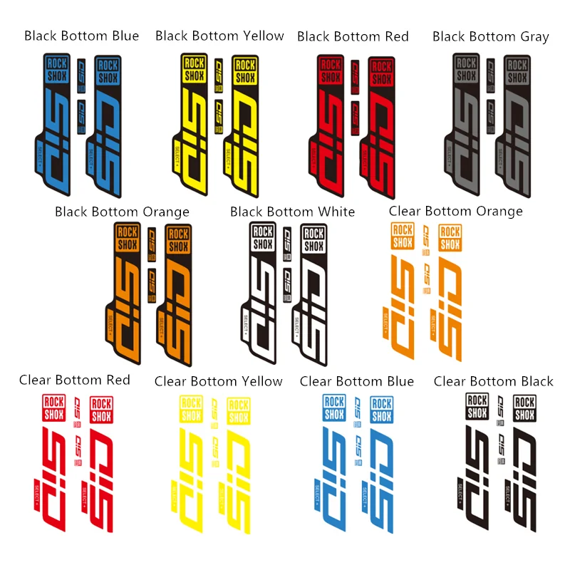 ROCKSHOX SID SELECT+ Front Fork Stickers Vinyl Clear Bottom MTB Road Mountian Bike Cycling Paint Protection Decal Free Shipping