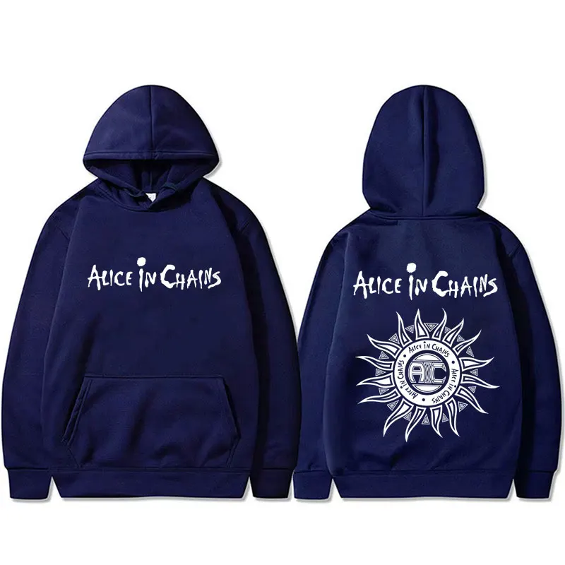 Rock Band Alice in Chains Double Sided Print Hoodie Men Women Gothic Punk Streetwear Male Fashion Vintage Oversized Sweatshirt