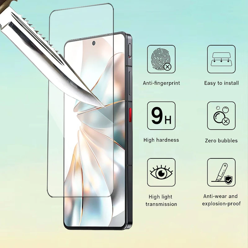 2PCS HD Tempered Glass For ZTE nubia Z60S Pro Protective Film Screen Protector For ZTE nubia Z60S Pro  Cover Protective Film