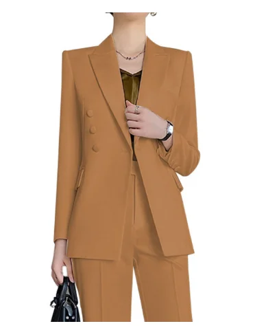 Women's 2 Piece Office Blazer Jacket Womens Blazers for Work Professional with Plus Size (Blazer+Pants)