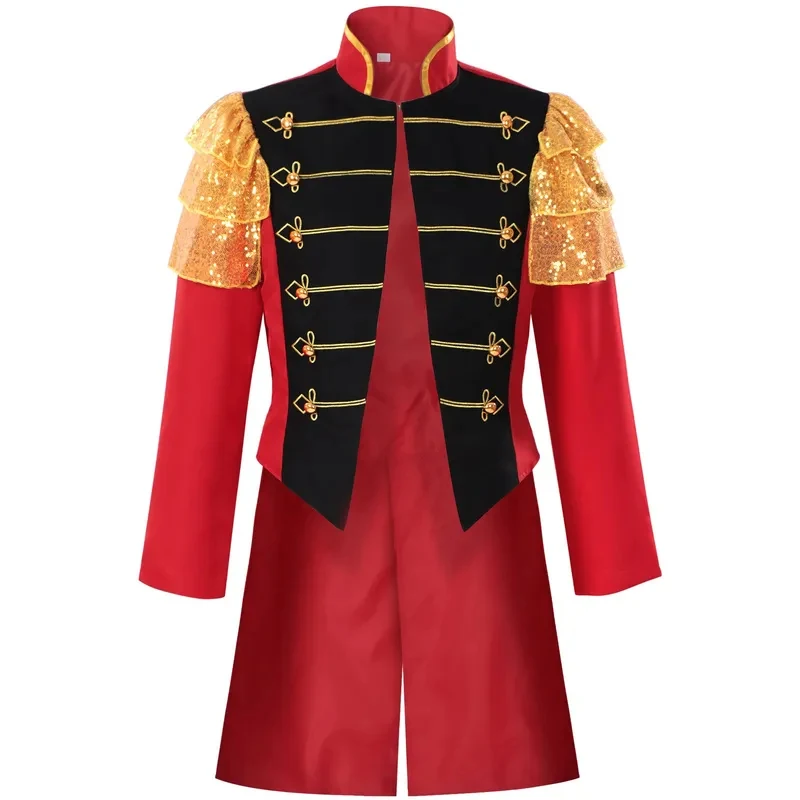 

A;3\v,7'd/Fancy Carnival Military Hussar Jacket Circus Showman Tassel Tailcoat Ringmaster Stage Performancew.3;v'6\b/