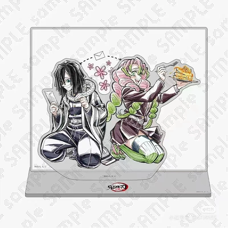 

Anime Demon Slayer Iguro Obanai Kanroji Mitsuri Cosplay Decorate Acrylic Standing Sign Birthday Xmas Graduate Gift Presell