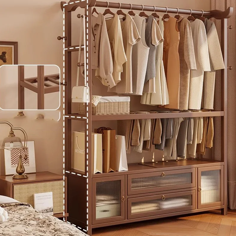 Floor Bedroom Coat Racks Solid Wood Balcony Bedroom Minimalist Coat Racks Modern Storage Burro Ropa Perchero Home Furniture