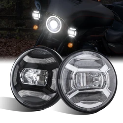 Pair 4.5“ 4 1/2 inch Motorcycle 4.5inch Fog light Passing Auxiliary Light for Harley Classic FLHR Road King Foglamp Accessories