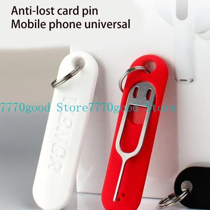 31BA Universal SIM Card Removal Tool Sim Card Tray Eject Pin Removal Tools with Detachable Keychain Charm for Smart Phone