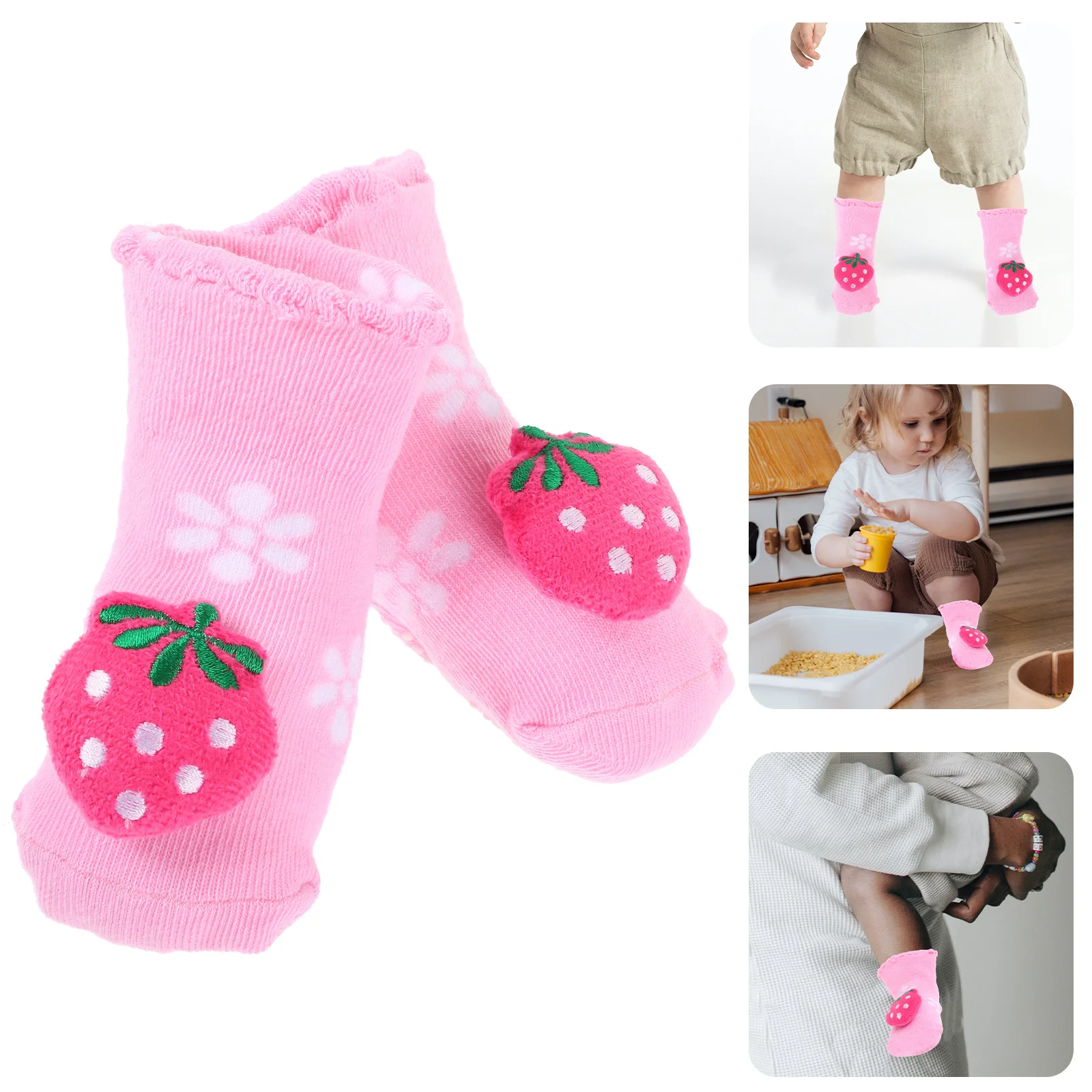 

Soft Combed Cotton Baby Socks 0-9 Months with Anti Skid Silicone Dots Non Slip Floor Socks for Toddlers Indoor Outdoor Wear