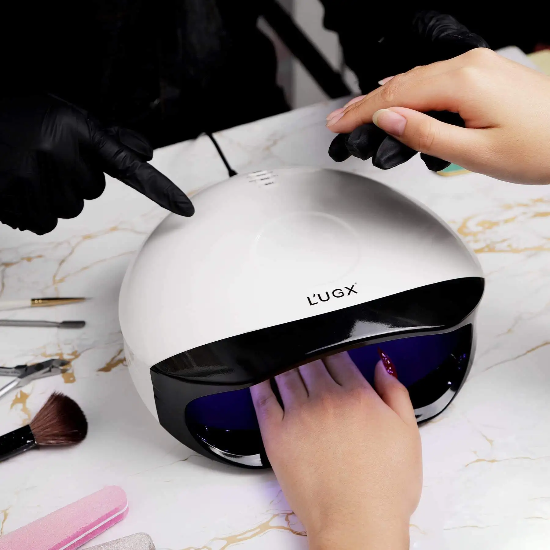 LUGX Hot Sale 56W Manicure Nail Cordless Flash Cure Dryer Uvled Glue Light Portable Professional Uv Led Nail Lamp