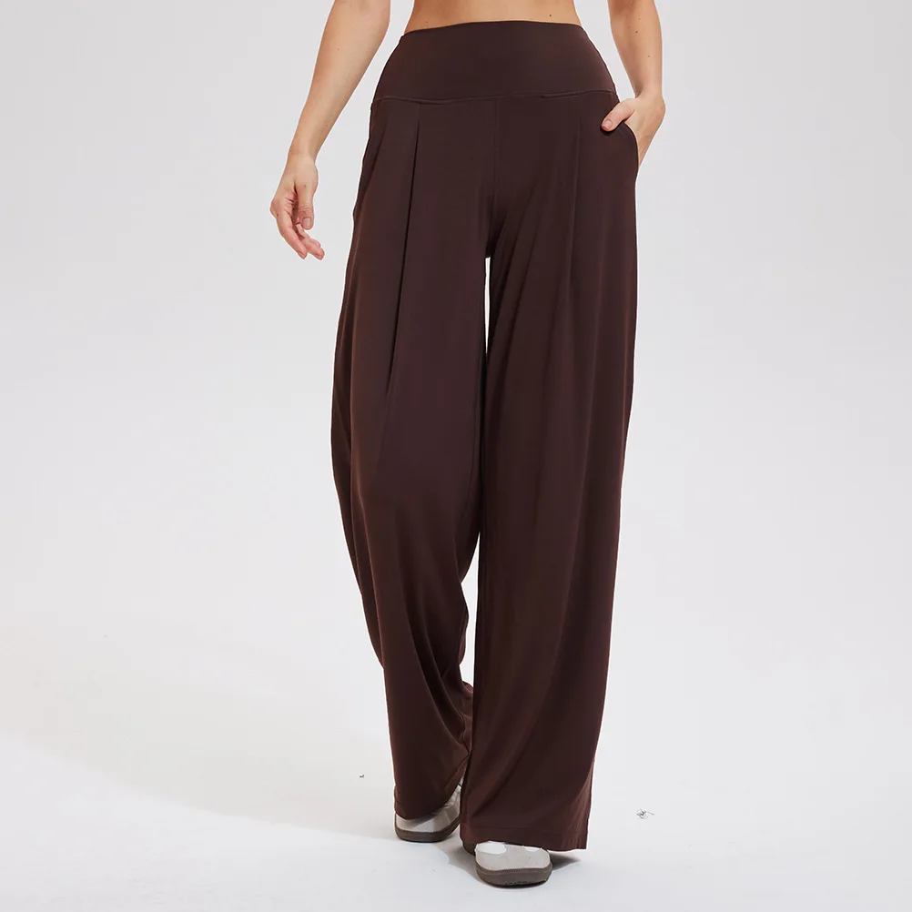 

Straight Wide Leg Women pants High Waist Slimming Sports Trousers Breathable Draping Loose Casual Yoga Pants Sports Dance Pants