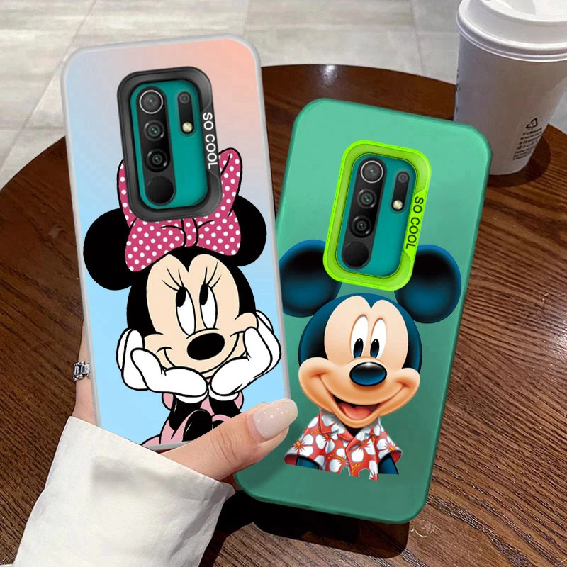 Für redmi 9 redmi 9t handy hüllen elektro platte laser matt donald ente mickey minnie anime für redmi 9t stoß feste luxus schalen
